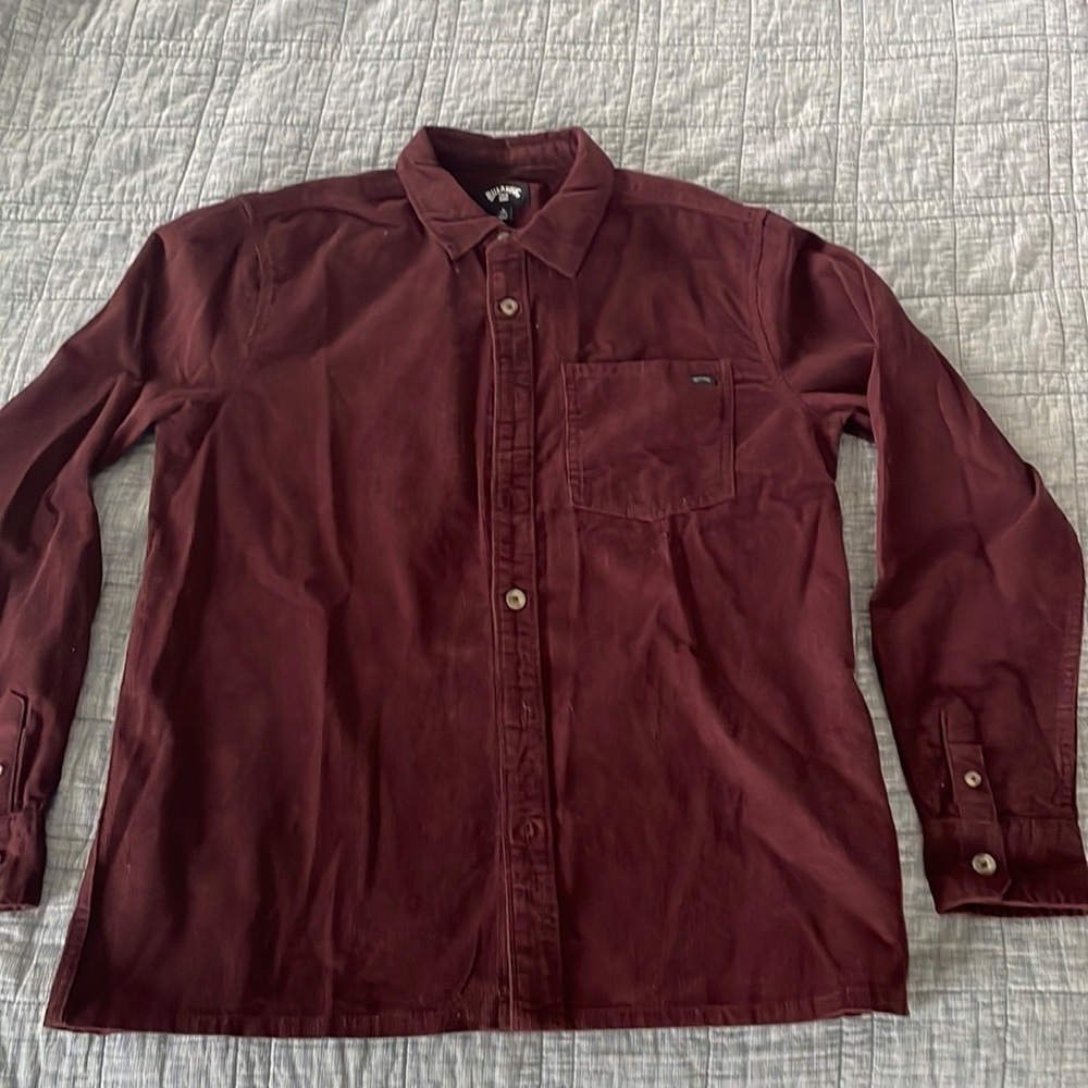 Billabong Brown Corduroy Button Up Shirt